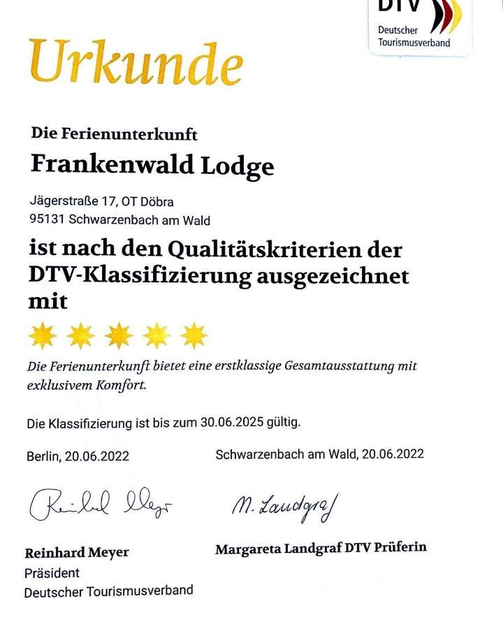 Frankenwald-Lodge Schwarzenbach am Wald Bagian luar foto